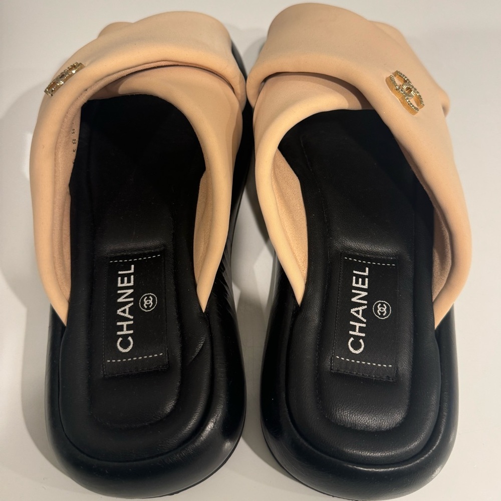 Chanel CC Flat Sandals sz36 - Picture 2 of 4